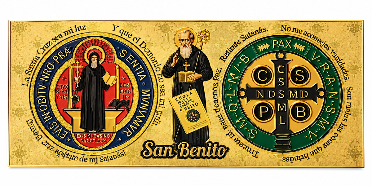 Billete Dorado de San Benito en Relieve