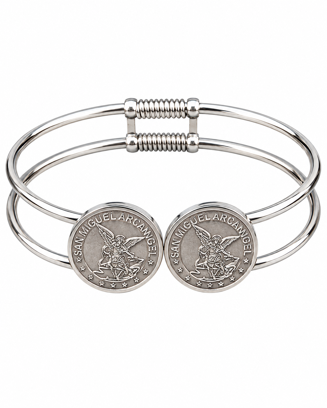 Brazalete San Miguel Arcángel Doble Medalla | Fortaleza Interior, Justicia y Amparo Cotidiano