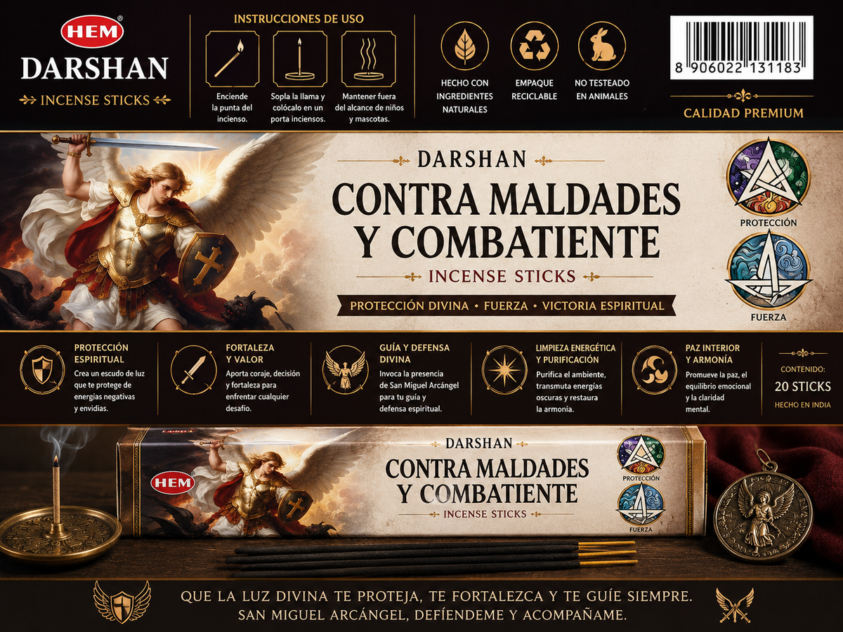 Incienso Darshan - Contra Maldades y Combatiente