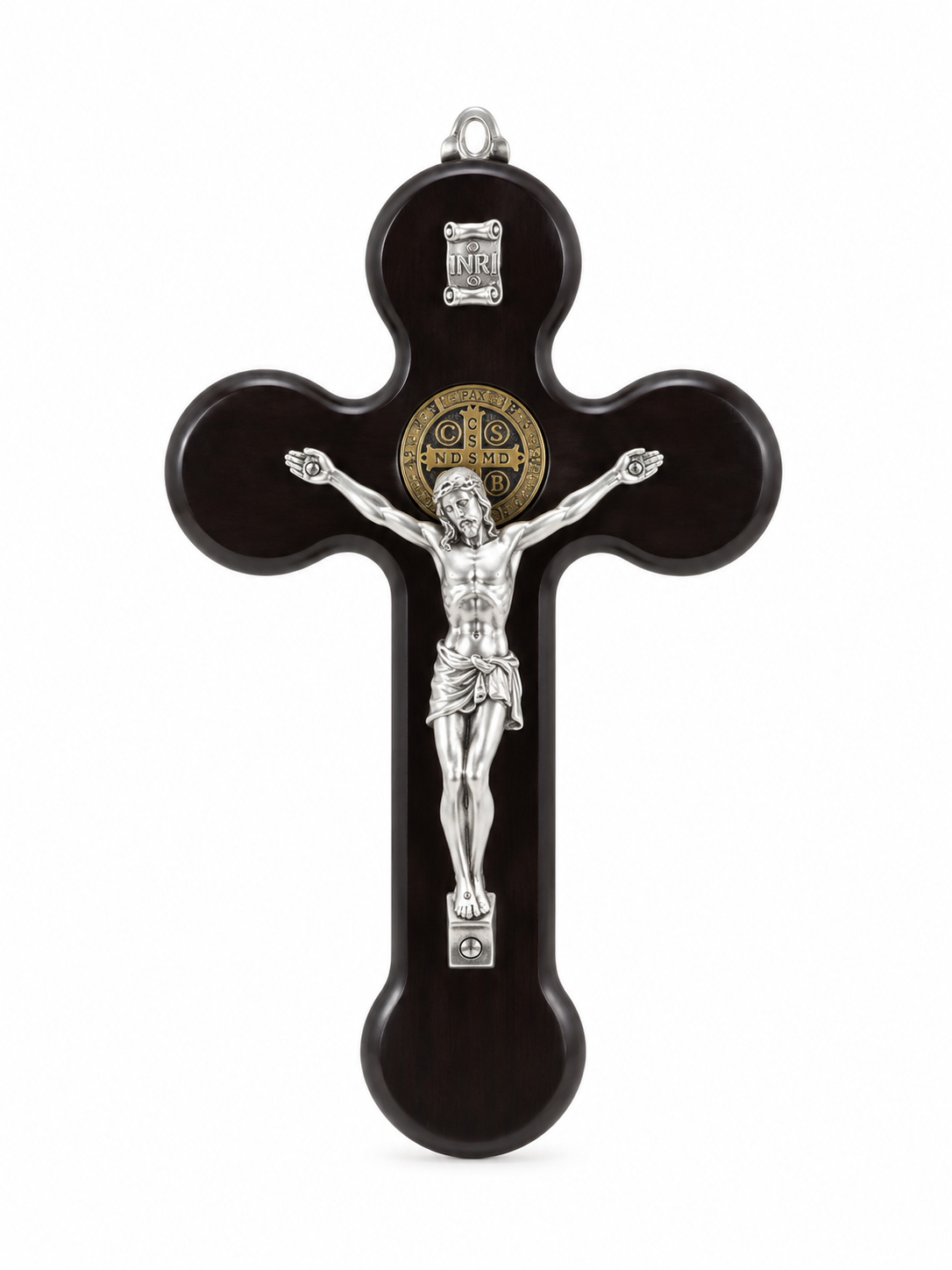 Crucifijo de San Benito en madera | Protección, Serenidad y Fe Consciente