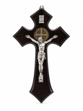 Crucifijo de San Benito en madera | Protección, Serenidad y Fe Consciente