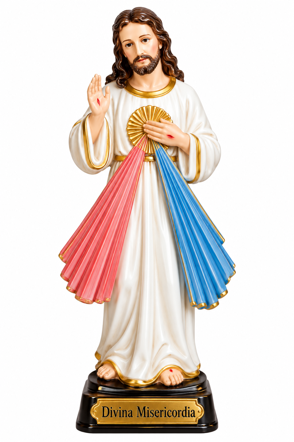 Figura de Jesús de la Divina Misericordia (Versión Mini) en Resina