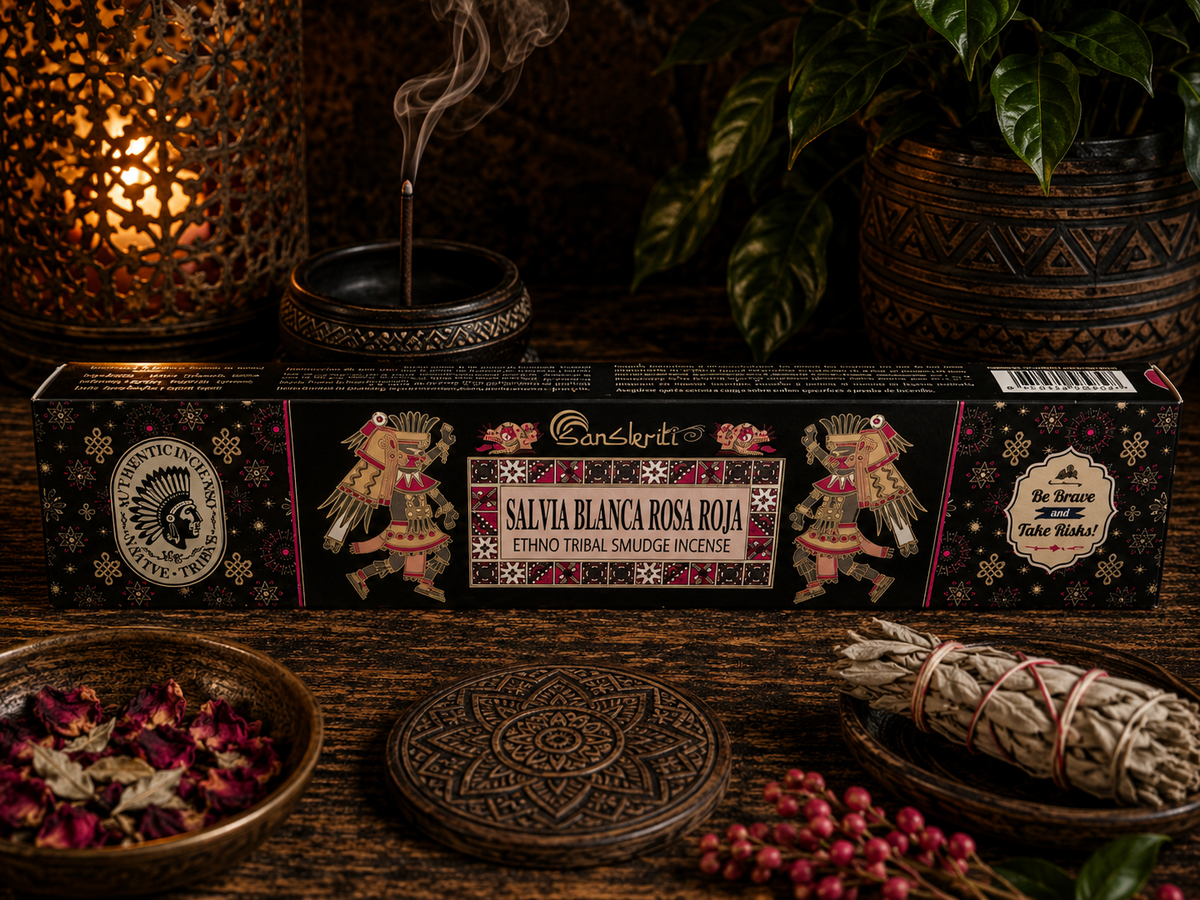 Incienso Salvia Blanca & Rosa Roja - Sanskriti