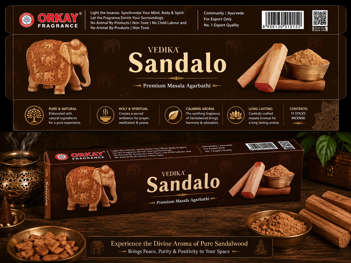 Incienso Masala Sandalo - Orkay Fragrance