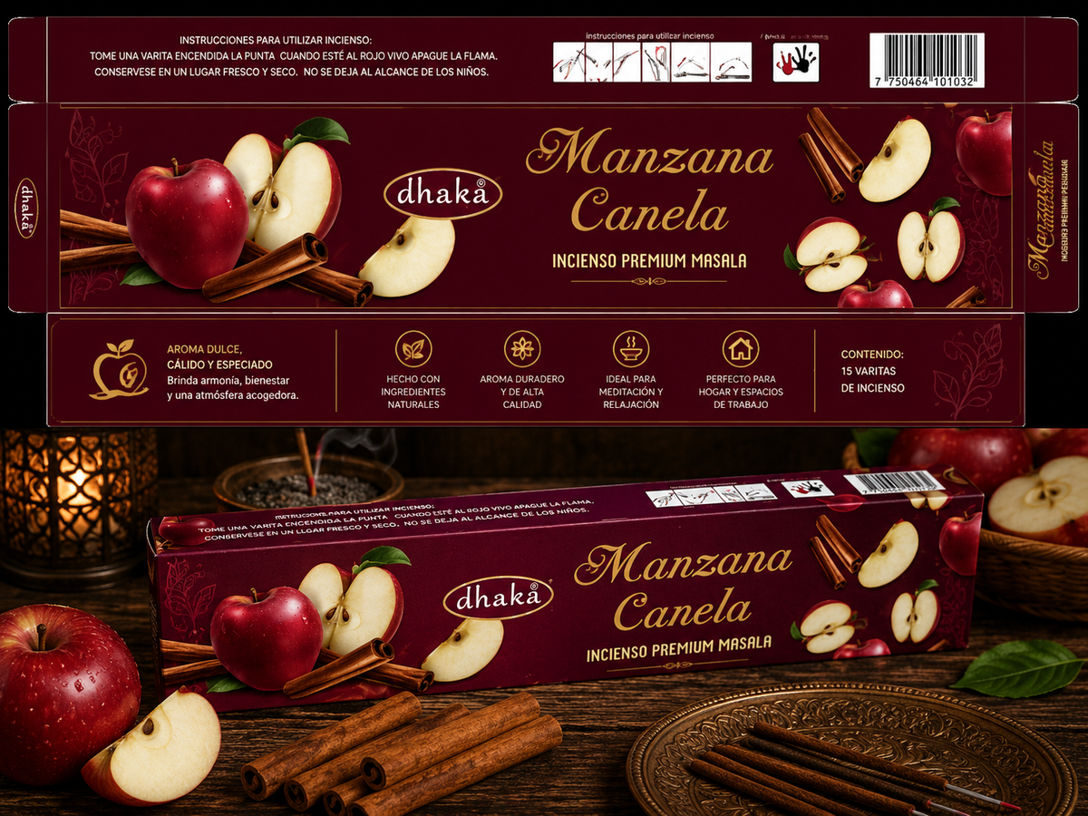 Incienso Masala Manzana Canela - Dhaka