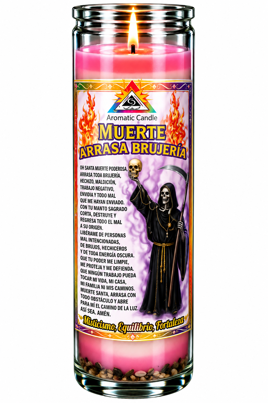 Veladora de gel Santa Muerte