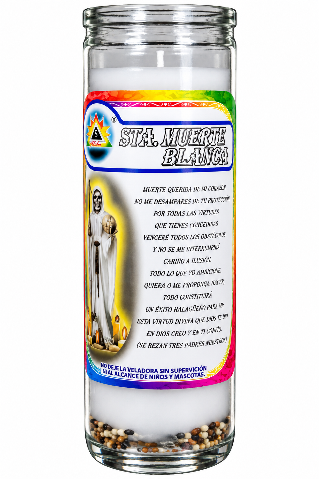Veladora de gel Santa Muerte