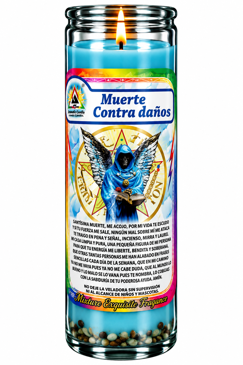Veladora de gel Santa Muerte
