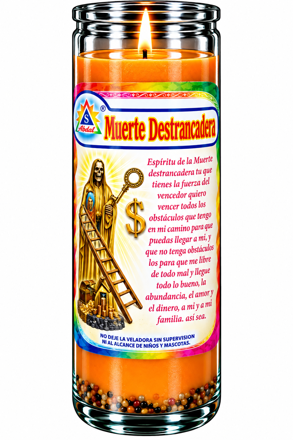 Veladora de gel Santa Muerte