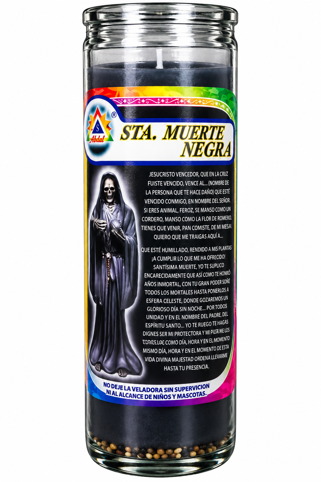 Veladora de gel Santa Muerte