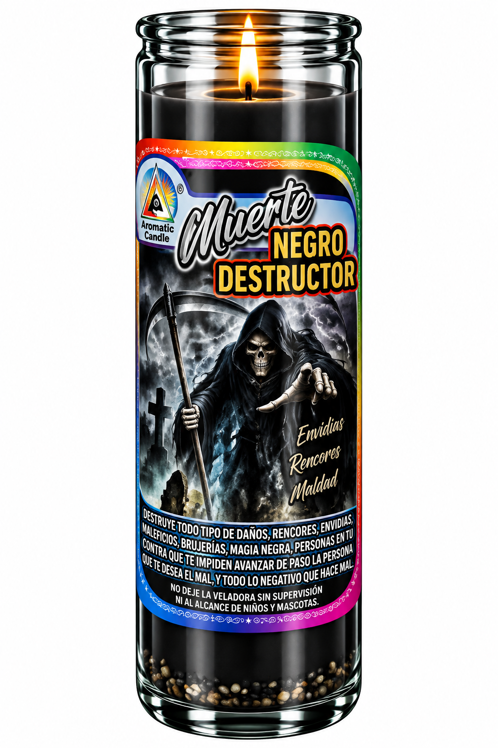 Veladora de gel Santa Muerte