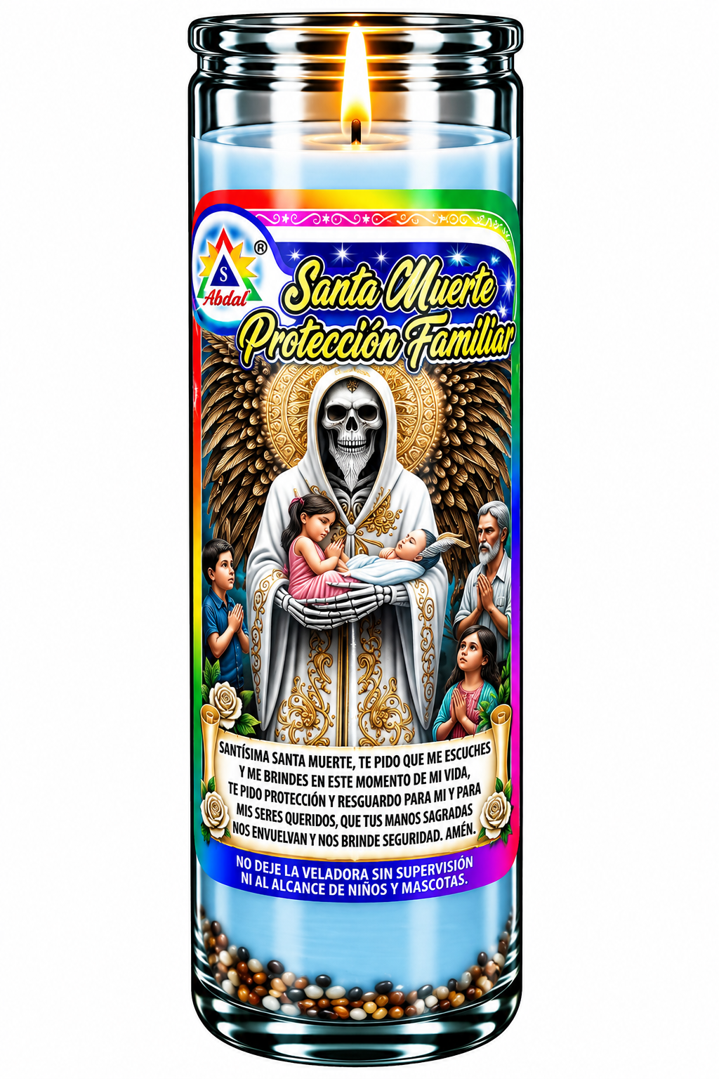 Veladora de gel Santa Muerte