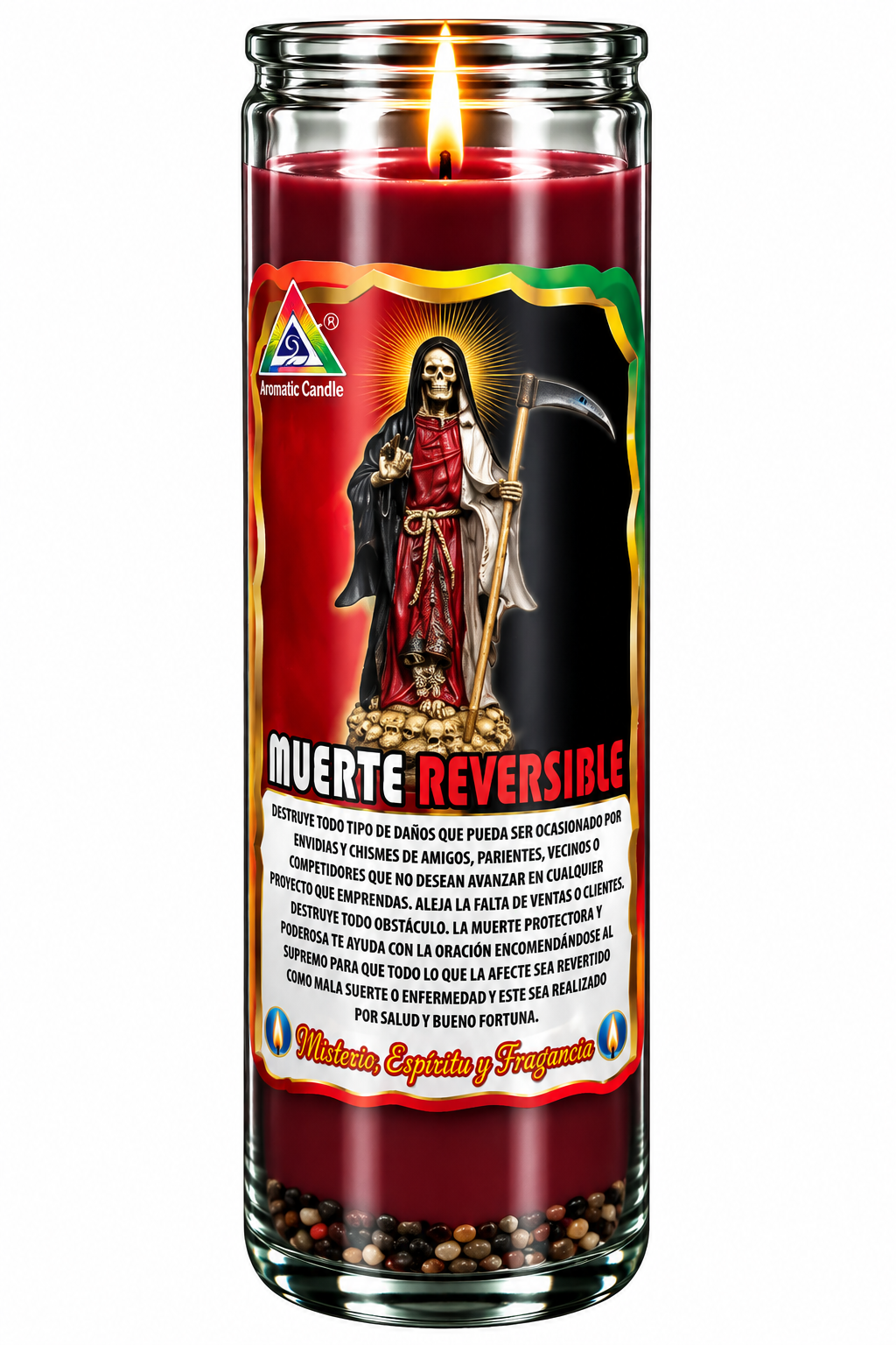 Veladora de gel Santa Muerte