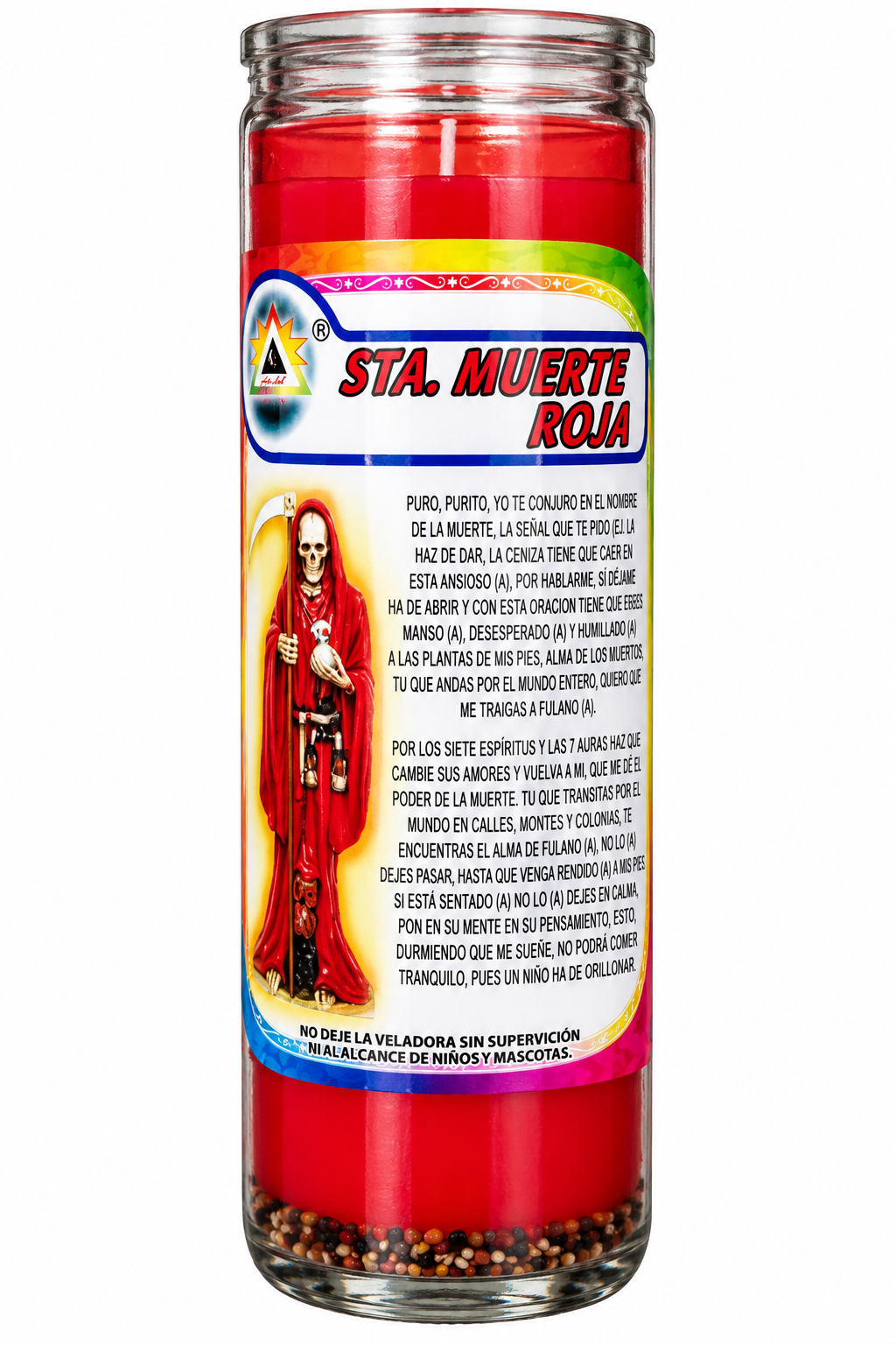 Veladora de gel Santa Muerte