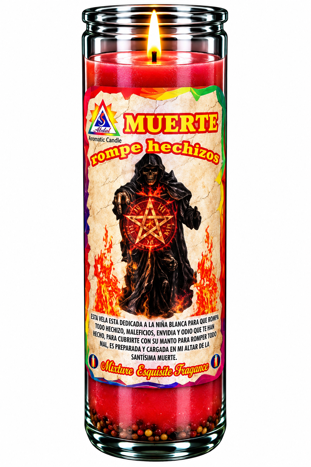 Veladora de gel Santa Muerte