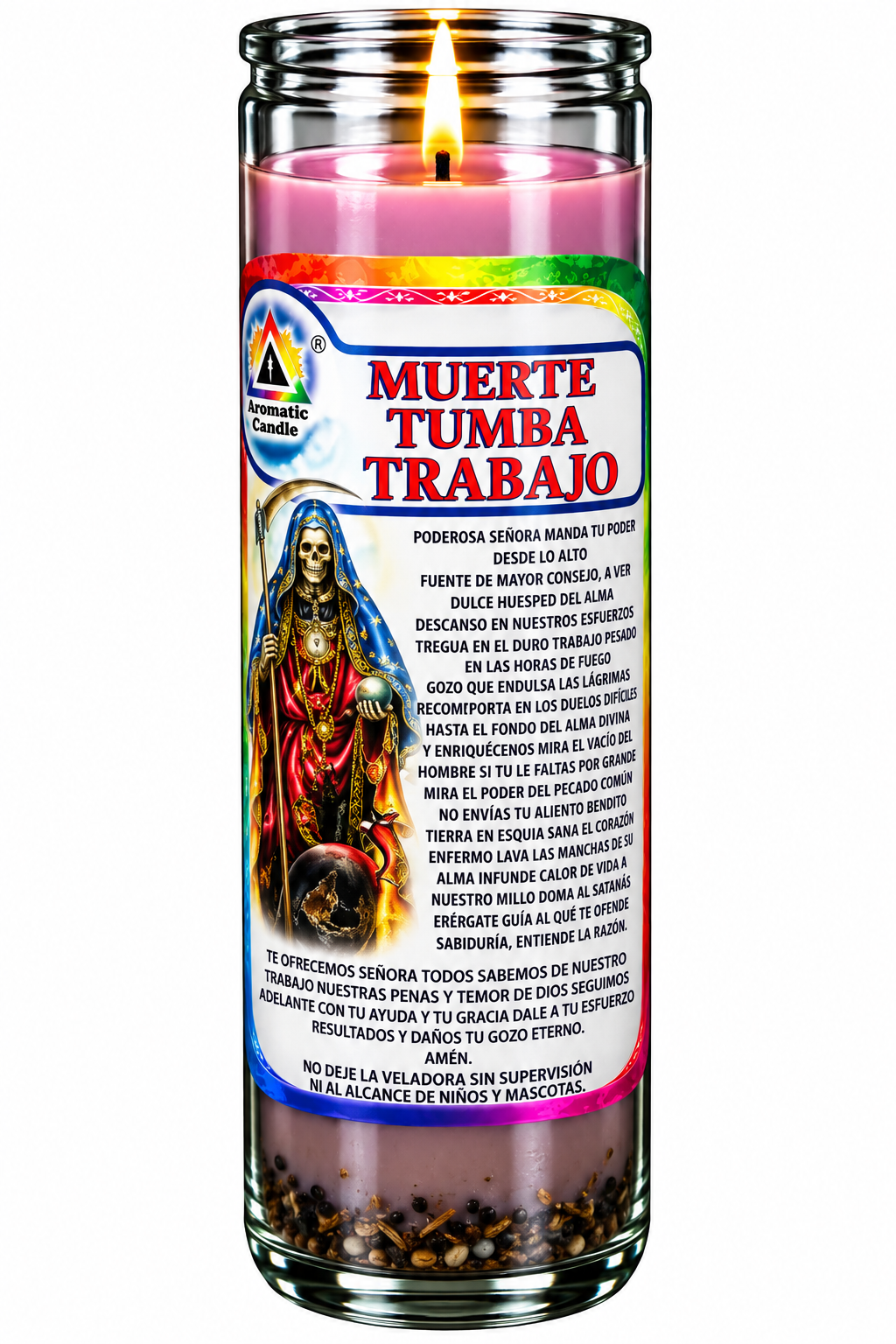 Veladora de gel Santa Muerte