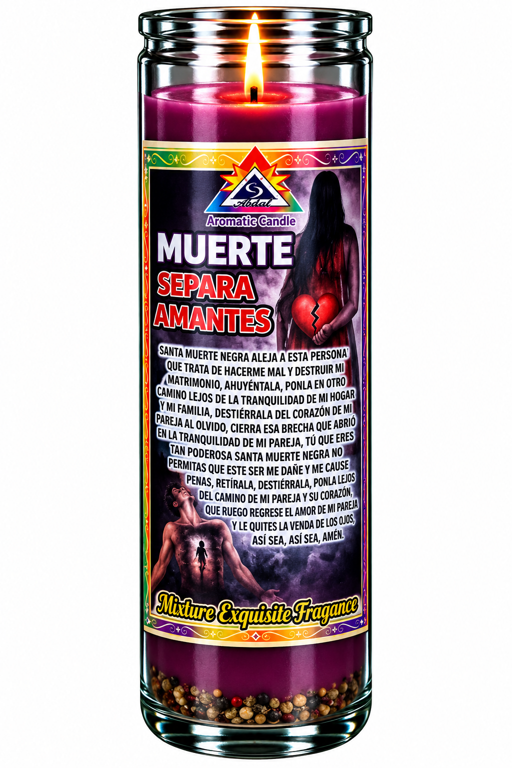 Veladora de gel Santa Muerte