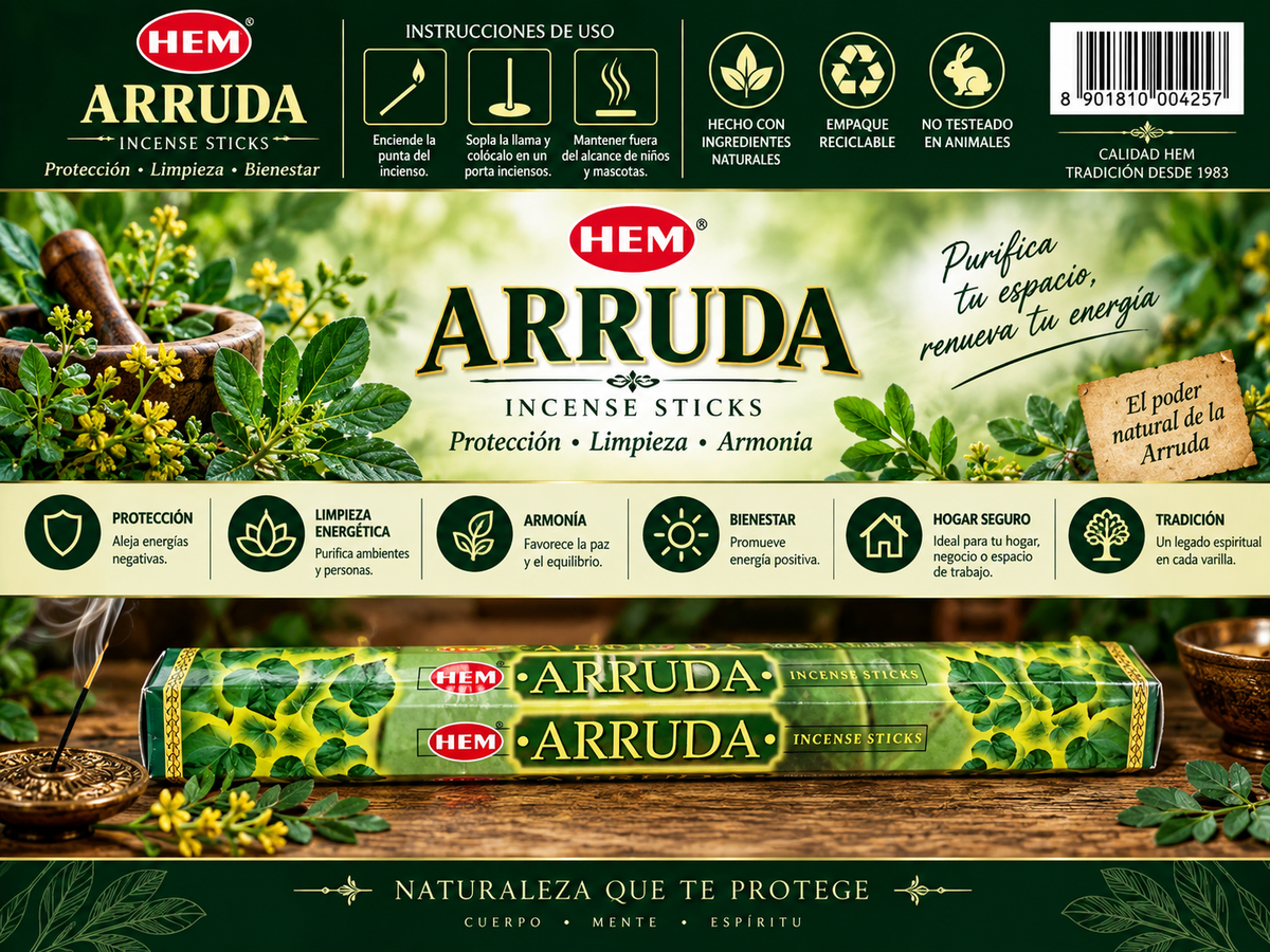 Incienso HEM Ruda (Arruda) - Limpieza Energética y Armonía&nbsp;