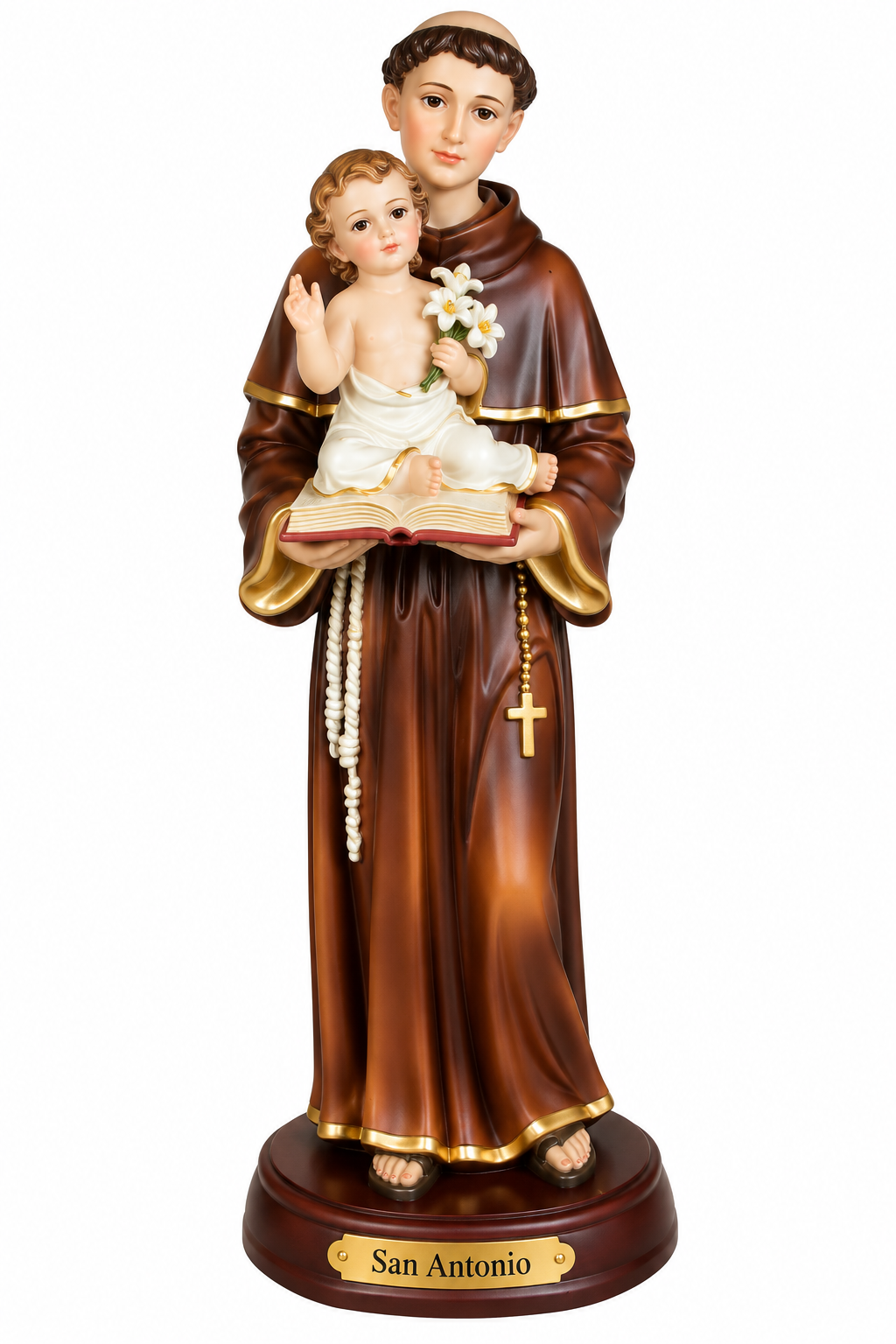 Estatua de San Antonio de Padua (Mediano) en Resina Fina