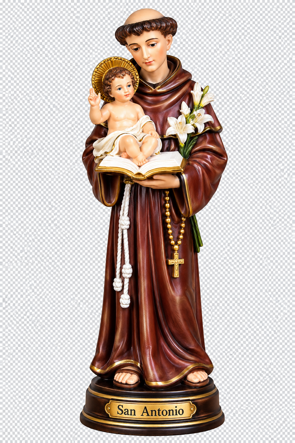 Figura de San Antonio de Padua (Versión Mini) en Resina