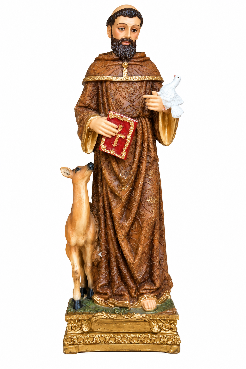Estatua de San Francisco de Asís (Mediana) en resina fina
