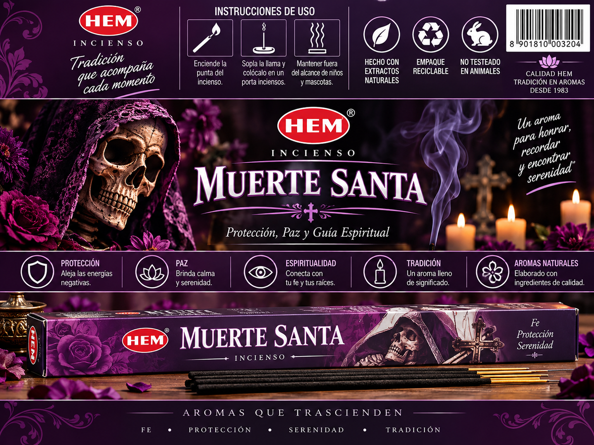 Incienso Santa Muerte (Muerte Santa) - HEM | Protección, Paz y Guía Espiritual