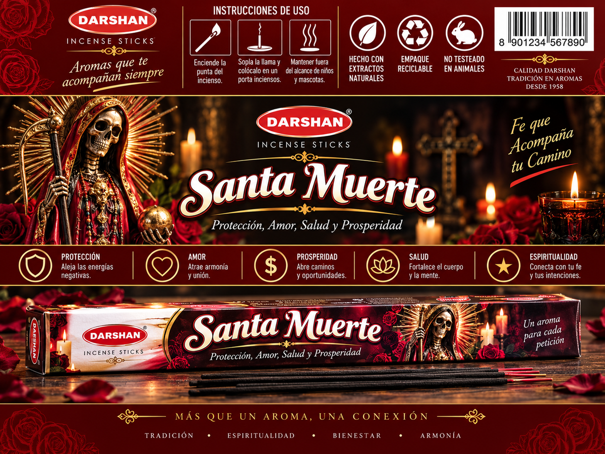 Incienso Santa Muerte Roja - Darshan | Protección, Amor, Salud y Prosperidad&nbsp;