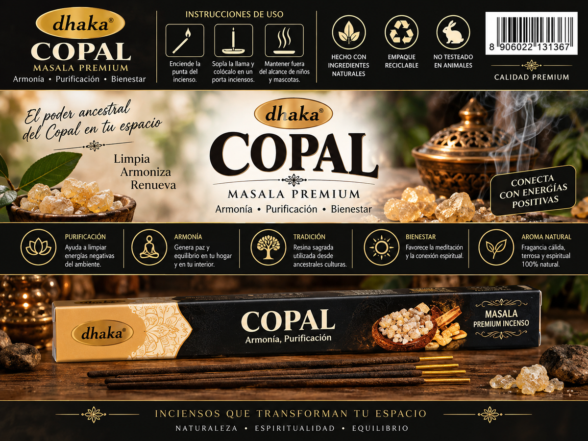 Incienso Copal - Dhaka | Armonía, Purificación y Bienestar Tradicional